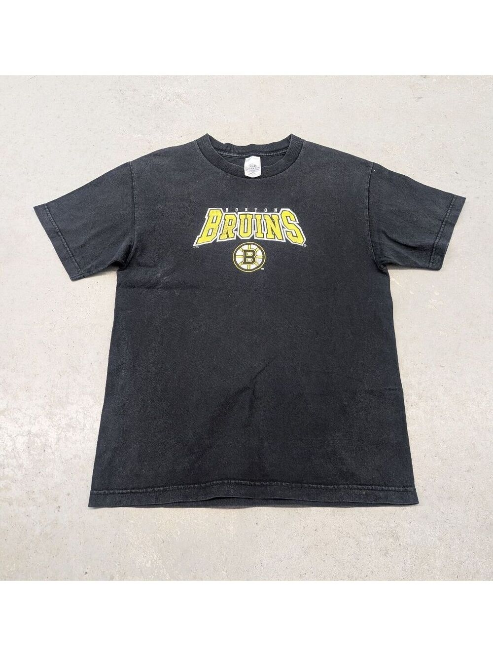 Y2K Boston Bruins NHL Bulletin Black Faded T-shirt